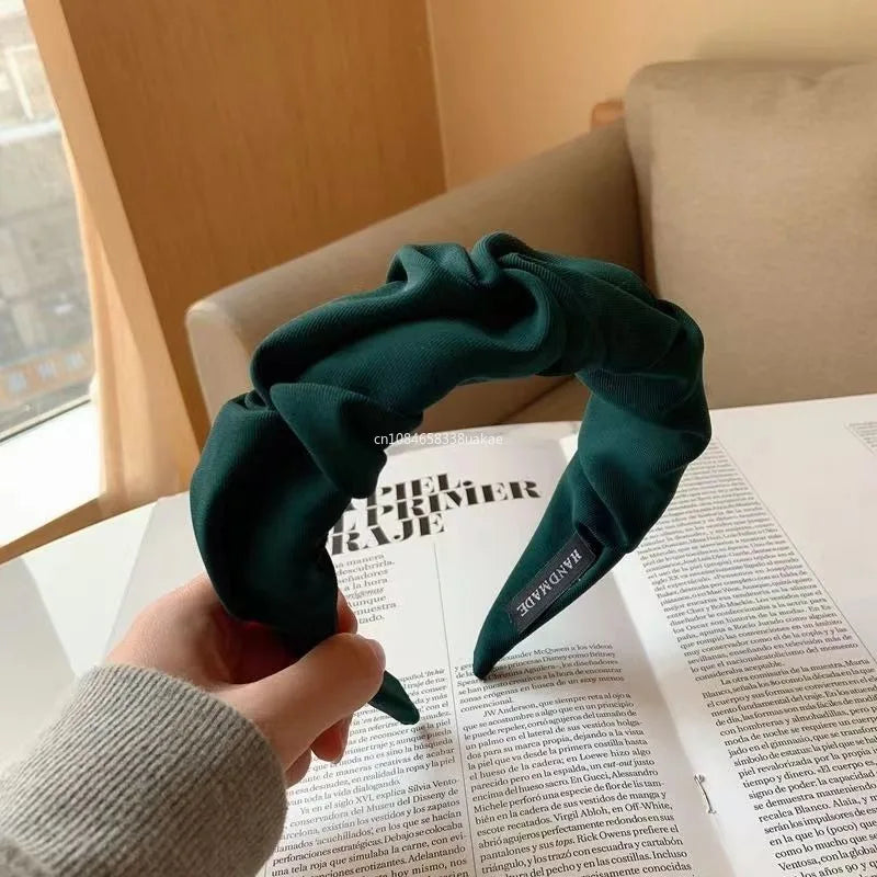 1 Pcs Fashion Hair Band Five Flower Solid Color Folds